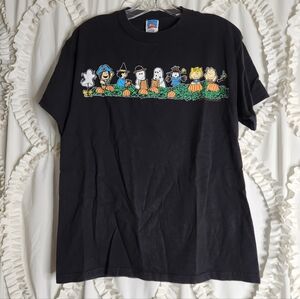 Vintage Peanuts Mens T-shirt Thanksgiving Fall Halloween Cotton Sz Medium